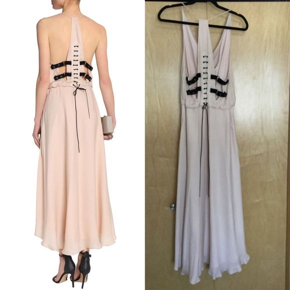 Haute Hippie Lace-up Draped Silk Crepe De Chine - Picture 6 of 8